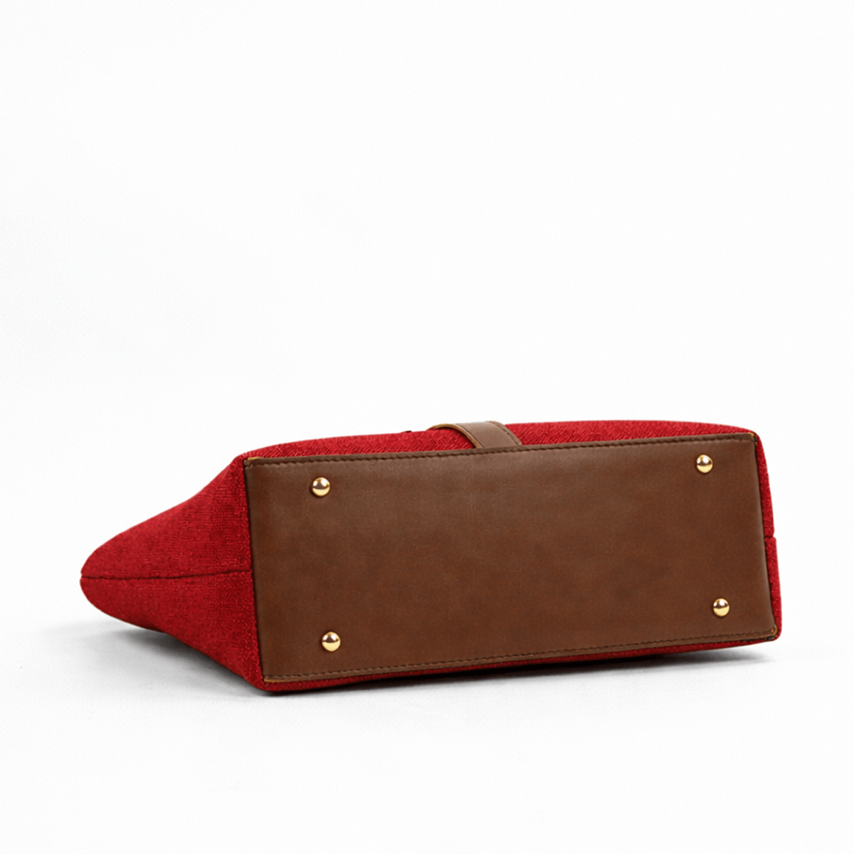 Mira Canvas Bag Maroon & Brown - astorebags.pk