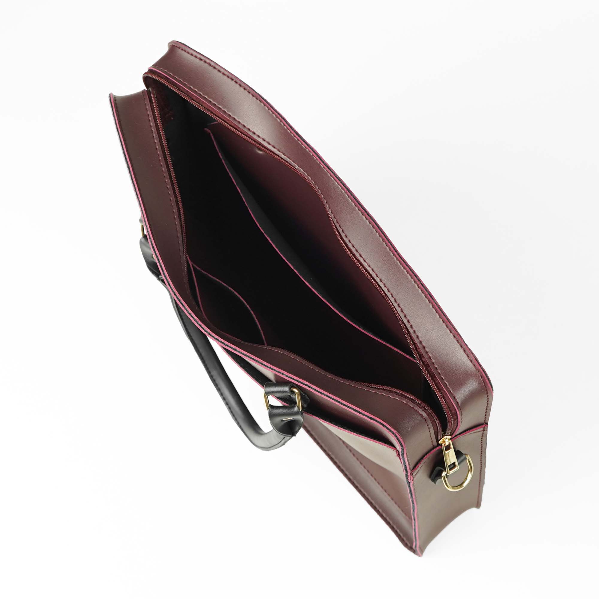 Multi Pockets Laptop Bag (Maroon) - astorebags.pk