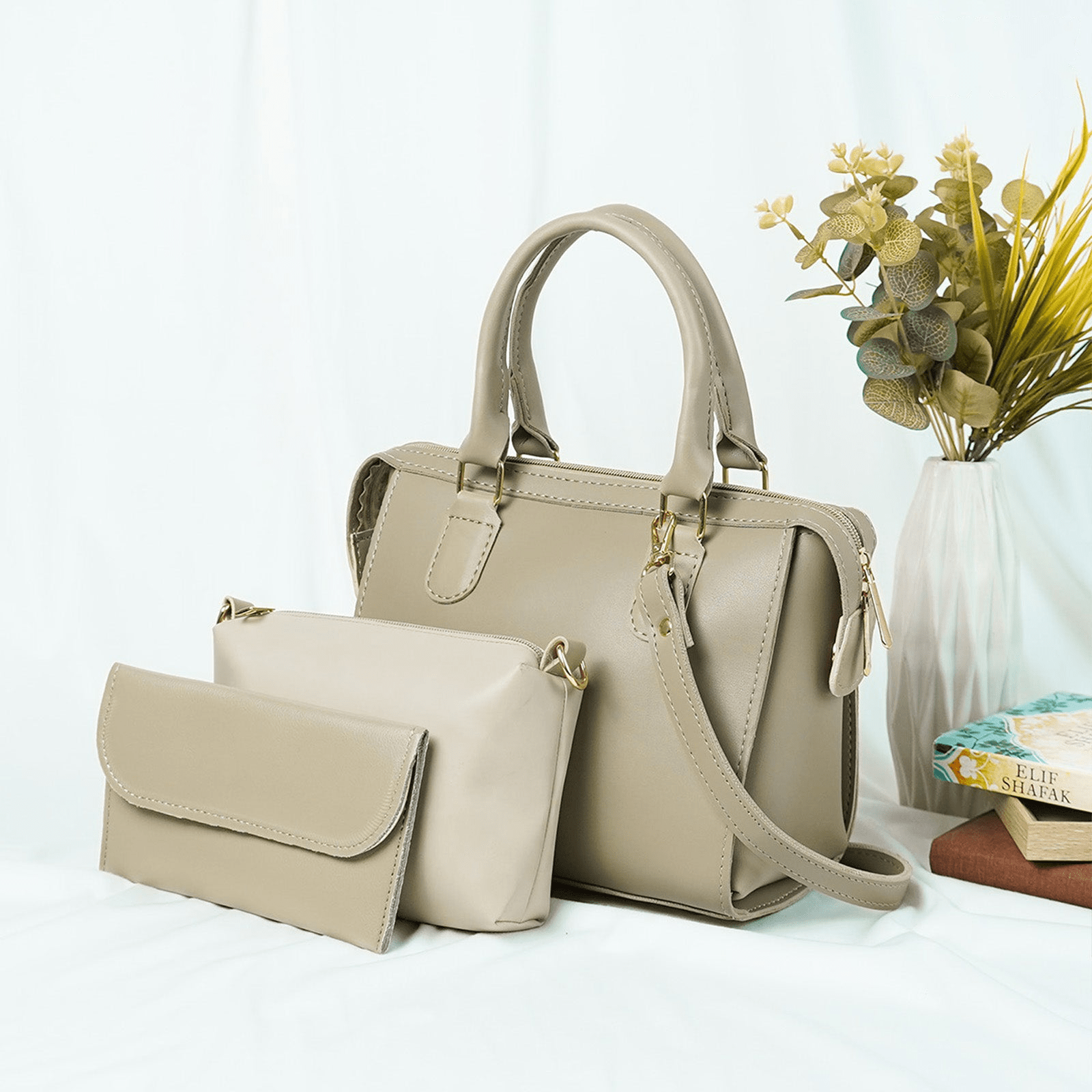 Olive Bag Set of 3 Beige - astorebags.pk