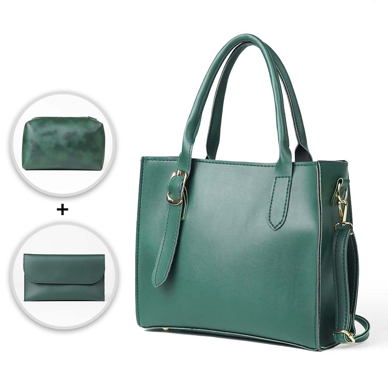 Posh set of 3 Bag green - astorebags.pk