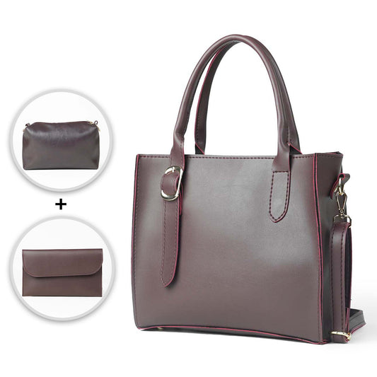 Posh set of 3 Bag maroon - astorebags.pk
