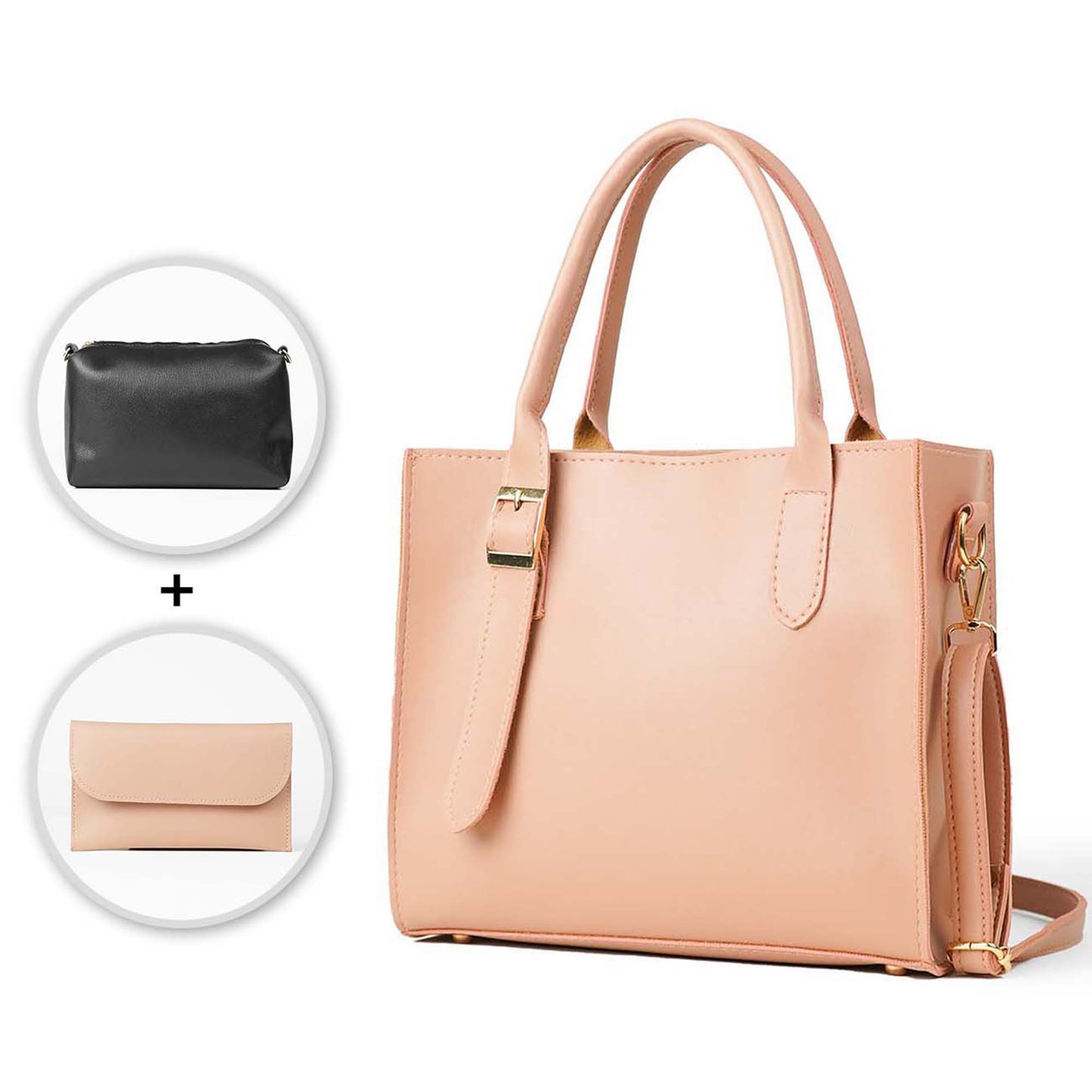Posh set of 3 Bag peach - astorebags.pk