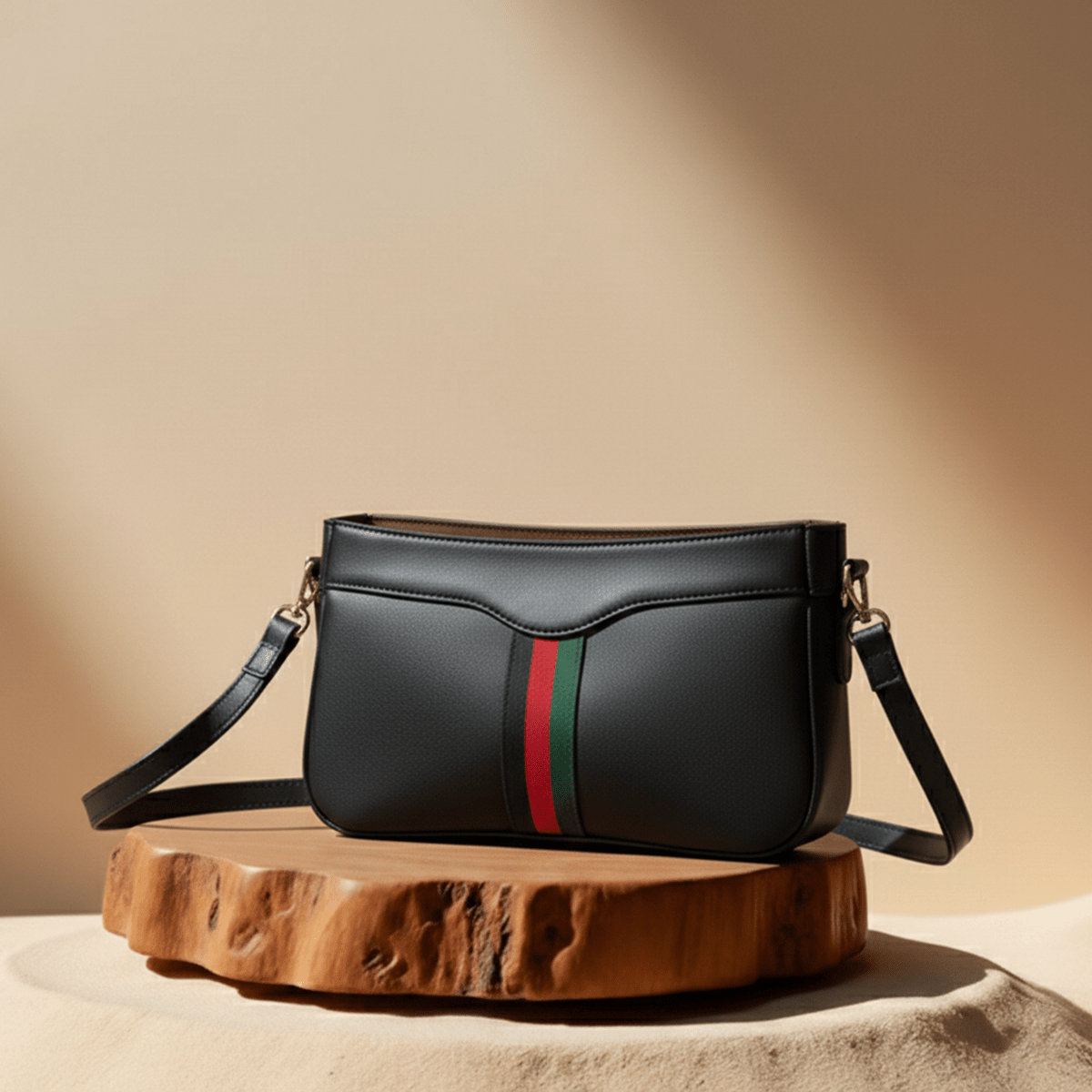 Riviera Stripe Bag Black - astorebags.pk
