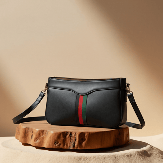 Riviera Stripe Bag Black - astorebags.pk