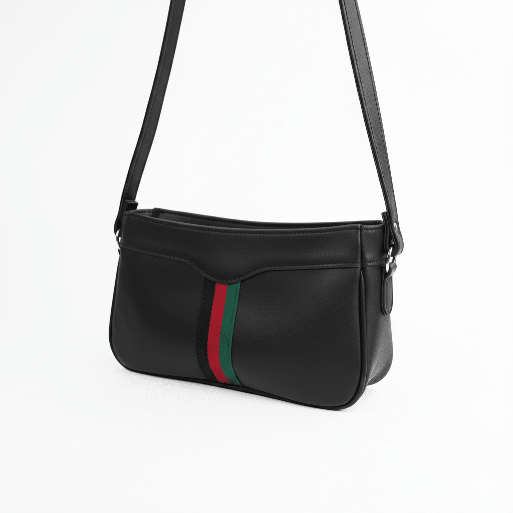 Riviera Stripe Bag Black - astorebags.pk