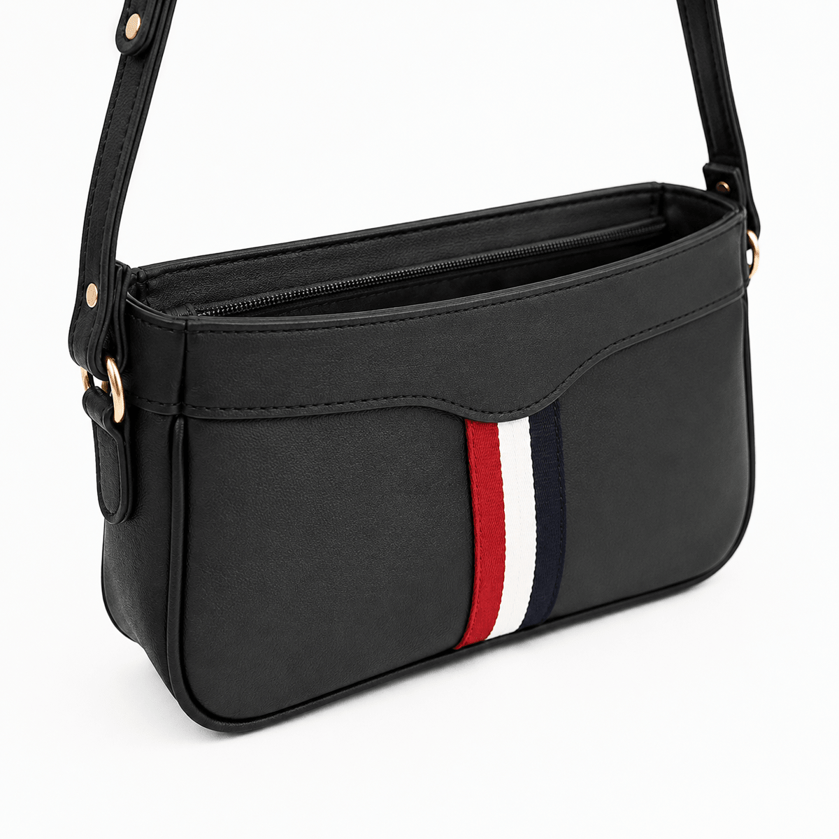 Riviera Stripe Bag Black - astorebags.pk