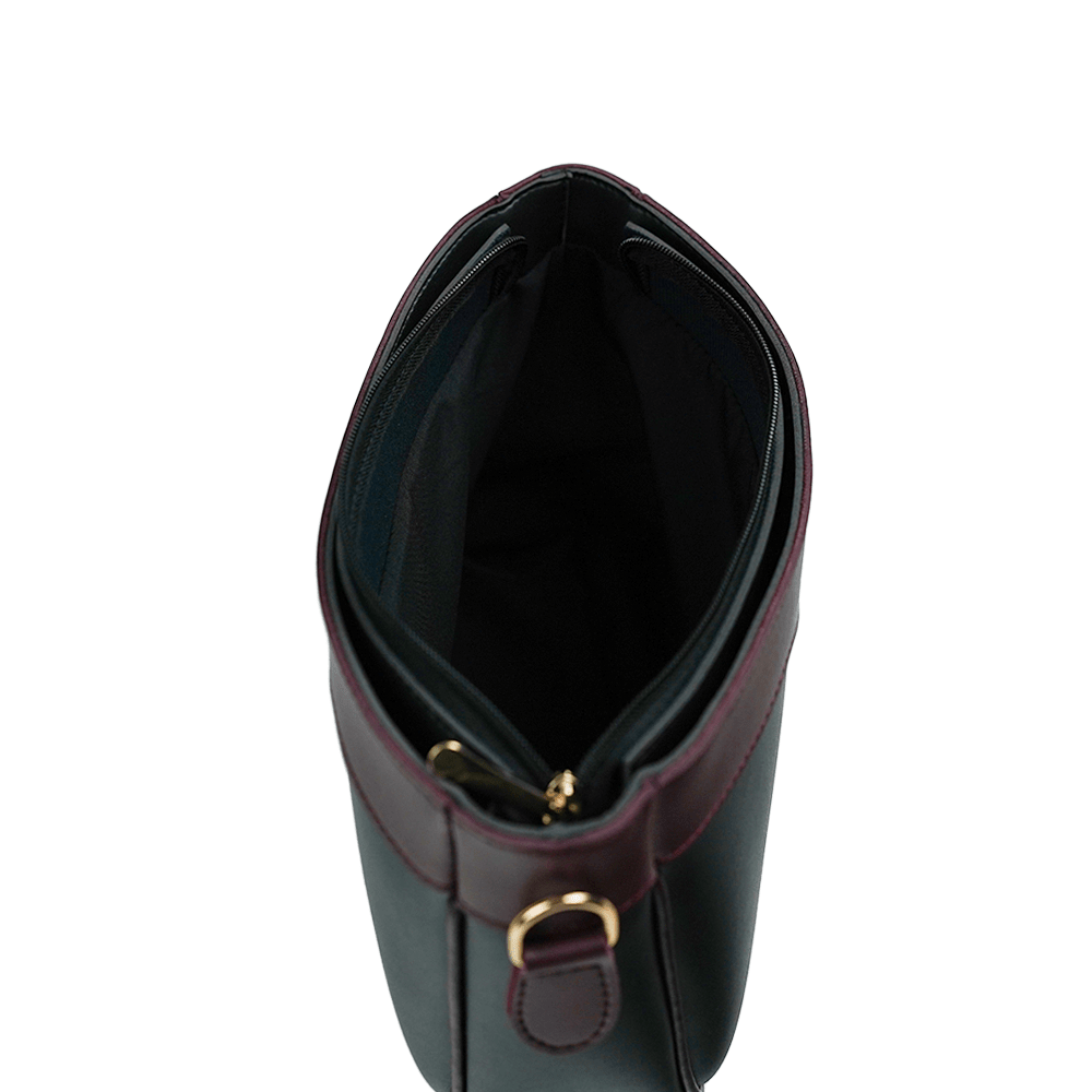 Riviera Stripe Bag Black & Maroon - astorebags.pk