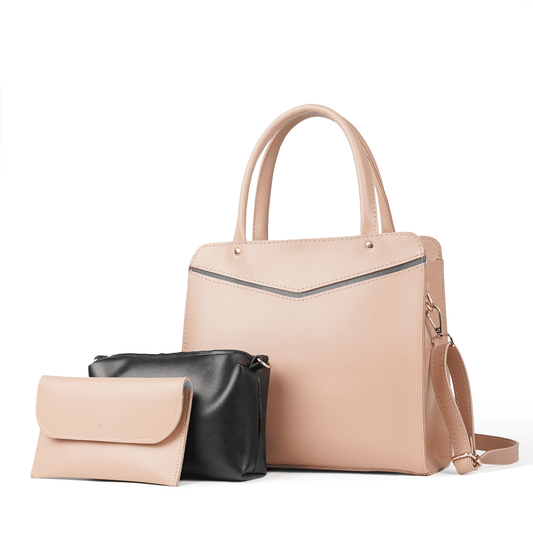 Smart set of 3 Bag peach - astorebags.pk