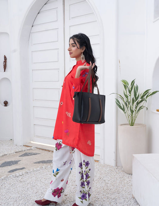 Stay Bag Maroon and Brown - astorebags.pk
