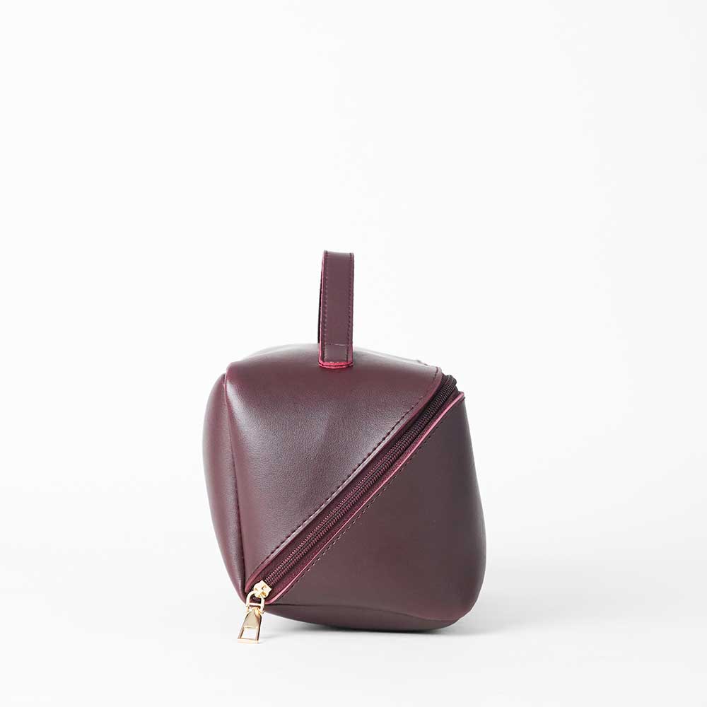 Large Capacity Travel Cosmetic Bag Maroon