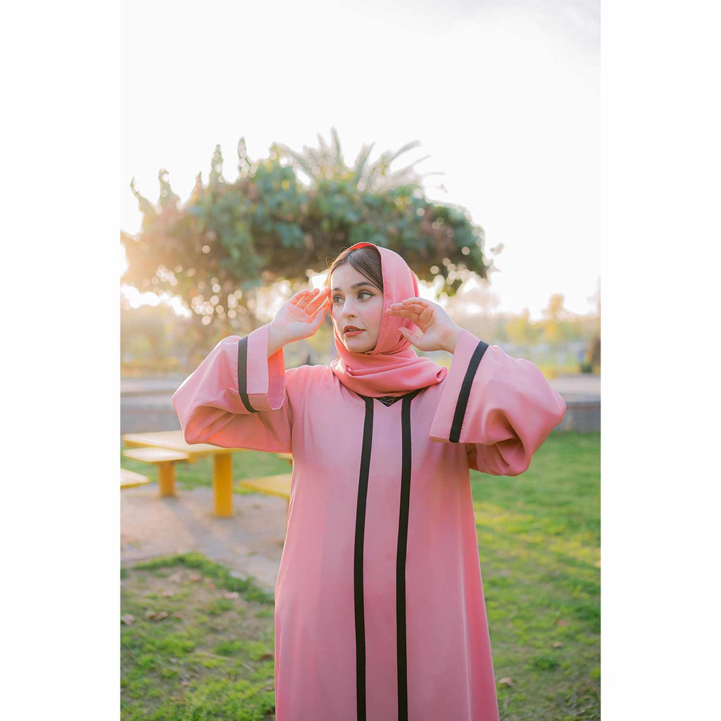 Shop Classic Abaya (pink) shop online in Pakistan