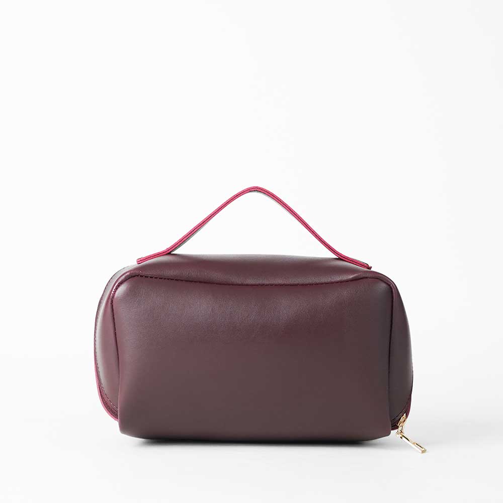 Large Capacity Travel Cosmetic Bag Maroon