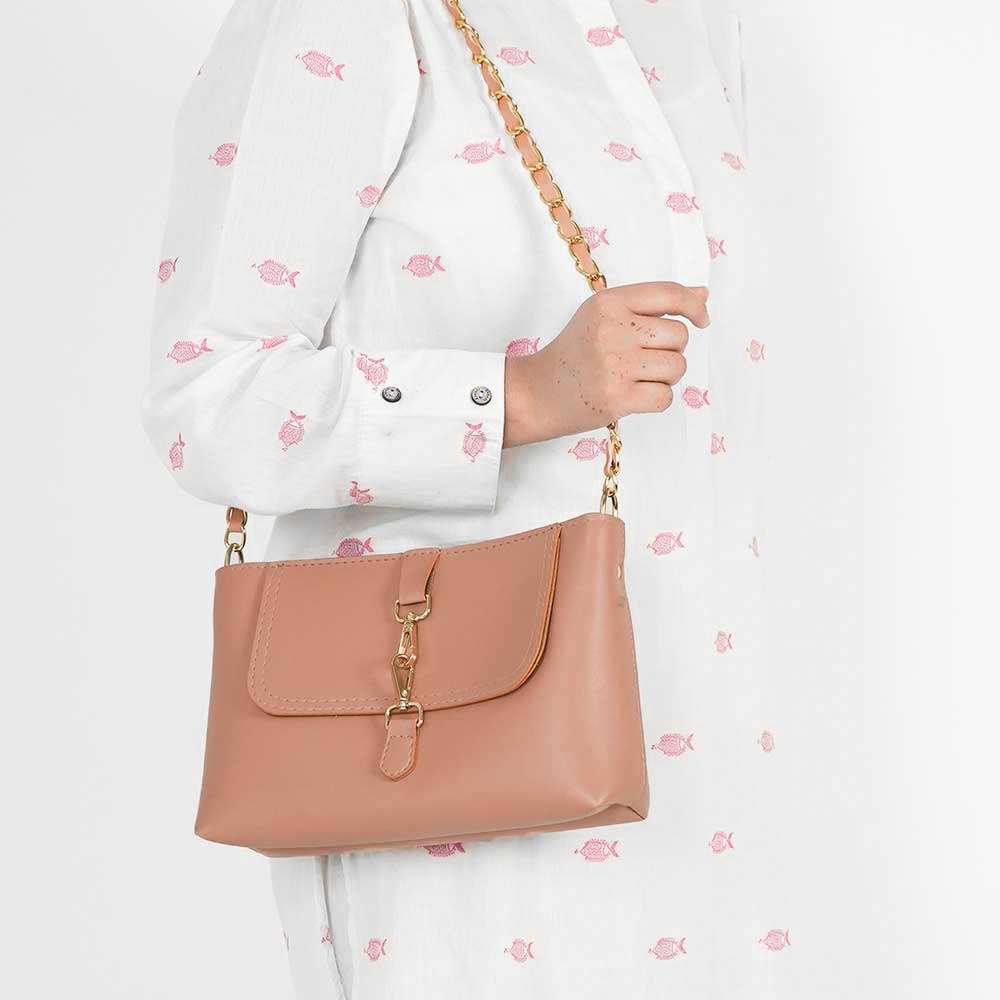 Clarent Bag Peach - astorebags.pk