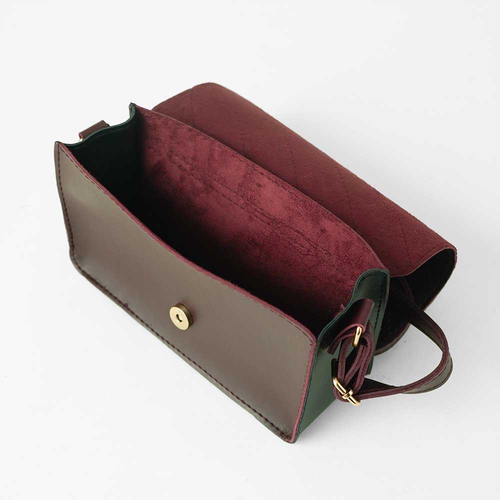 Cross Stitch Crossbody Bag maroon - astorebags.pk