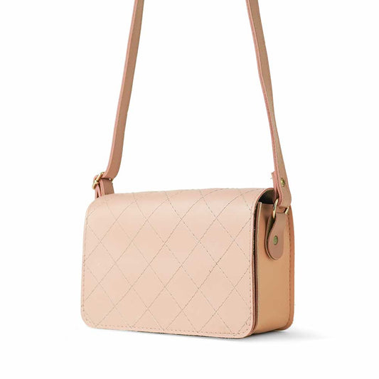Cross Stitch Crossbody Bag Peach - astorebags.pk