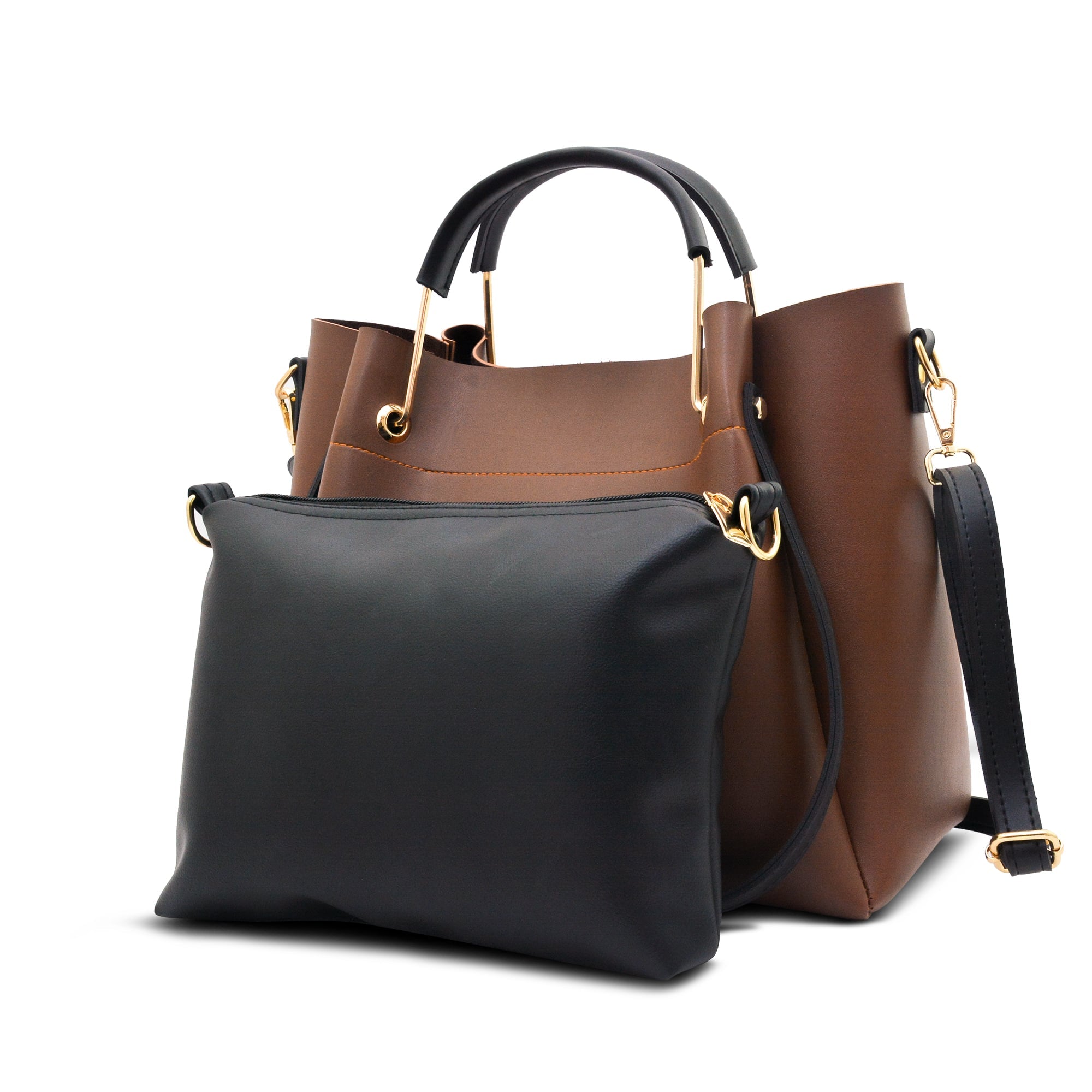 Emerald Bag with pouch (Brown) - astorebags.pk