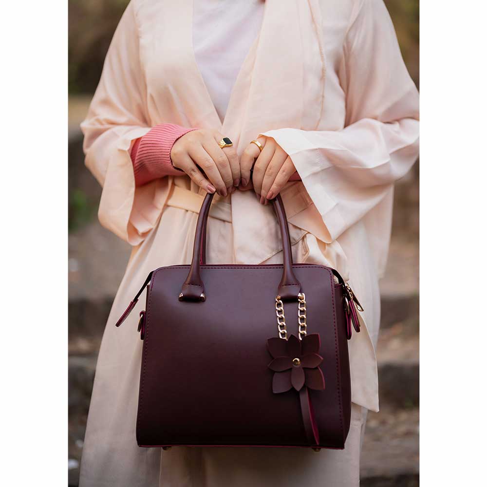 Floweret Bag Maroon - astorebags.pk