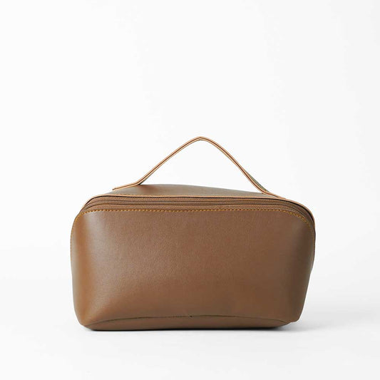 Large Capacity Travel Cosmetic Bag Brown - astorebags.pk