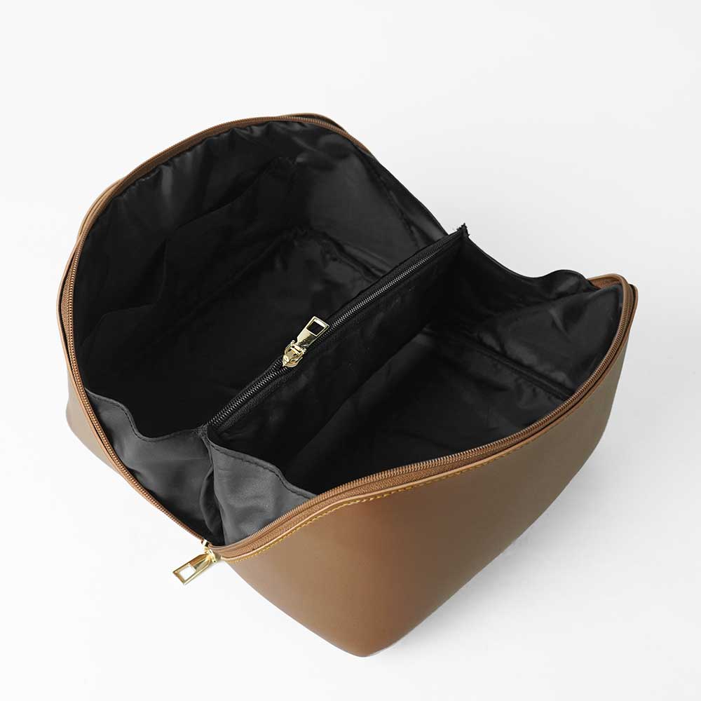 Large Capacity Travel Cosmetic Bag Brown - astorebags.pk