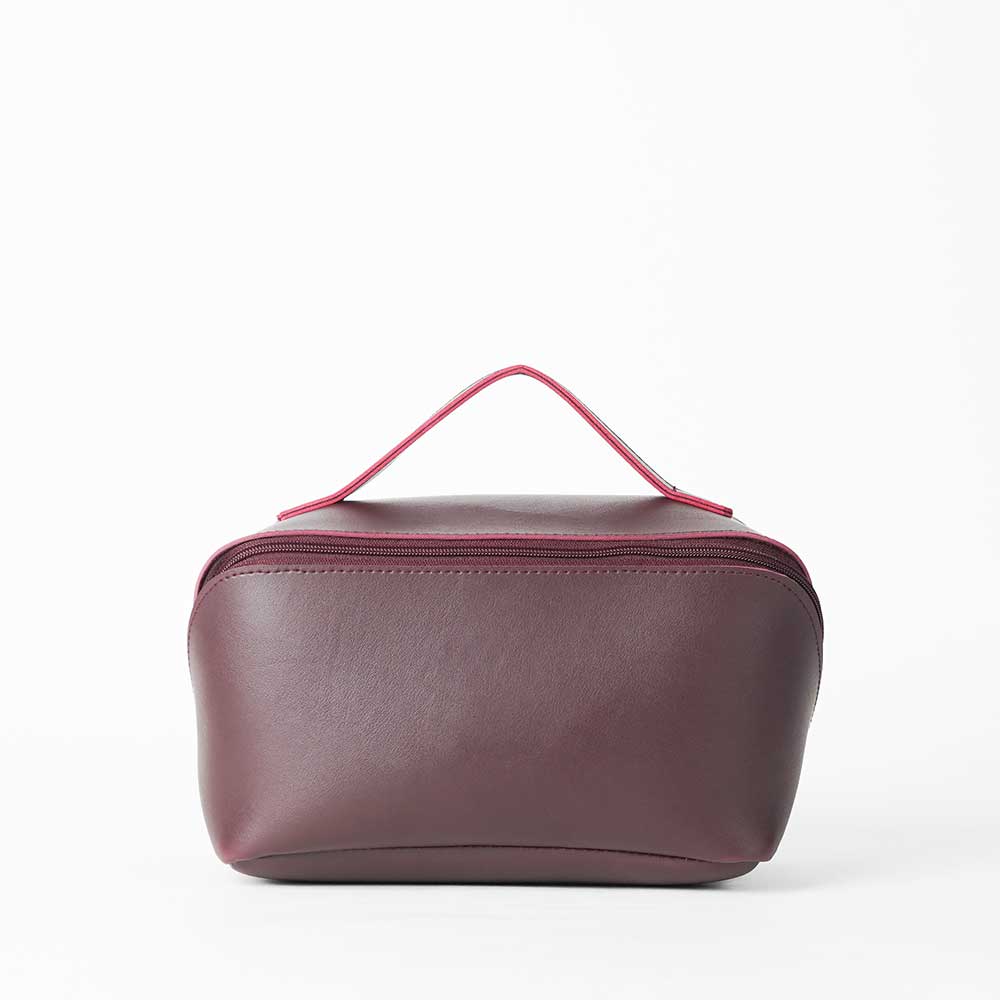 Large Capacity Travel Cosmetic Bag Maroon - astorebags.pk