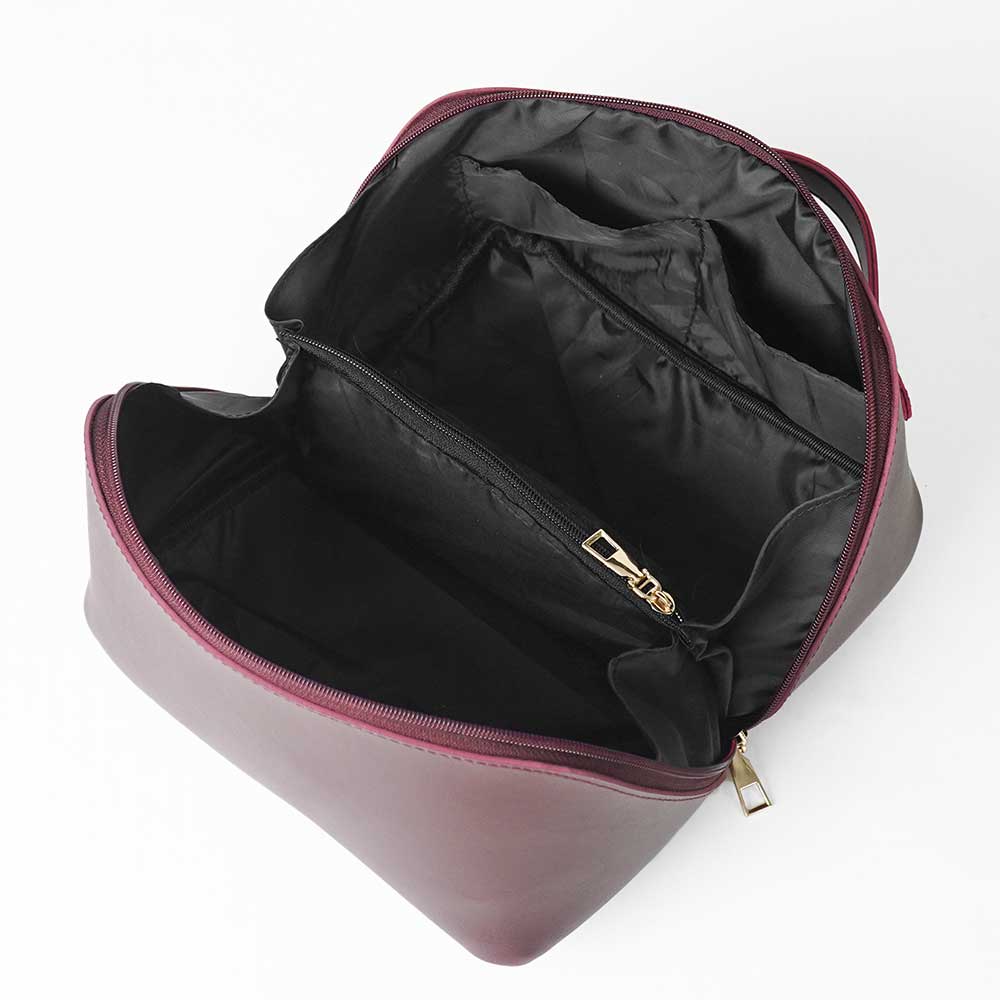 Large Capacity Travel Cosmetic Bag Maroon - astorebags.pk