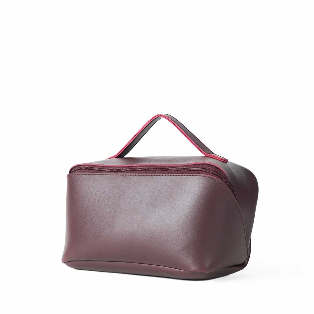 Large Capacity Travel Cosmetic Bag Maroon - astorebags.pk