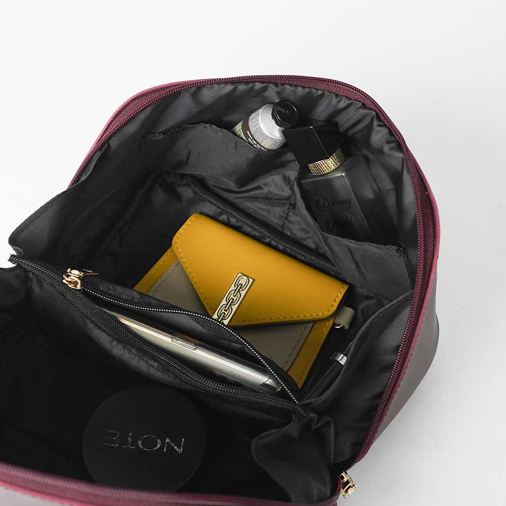 Large Capacity Travel Cosmetic Bag Maroon - astorebags.pk