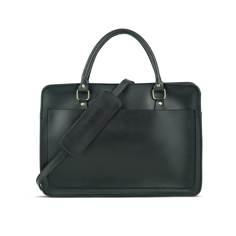 Multi Pockets Laptop Bag (Black) - astorebags.pk