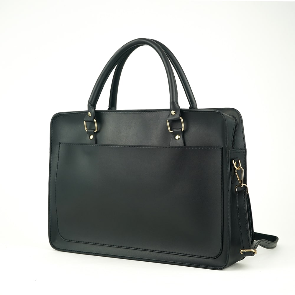 Multi Pockets Laptop Bag (Black) - astorebags.pk