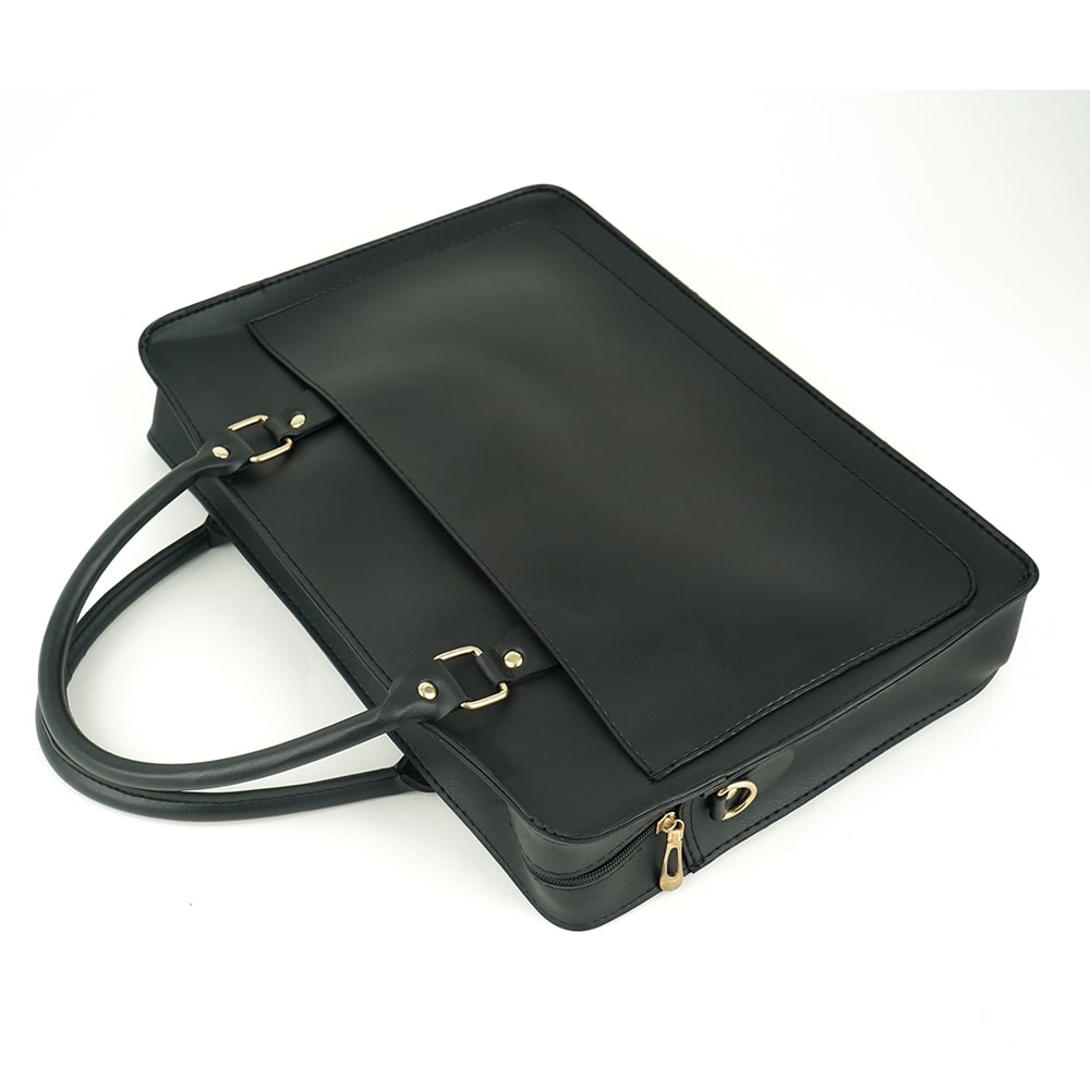 Multi Pockets Laptop Bag (Black) - astorebags.pk