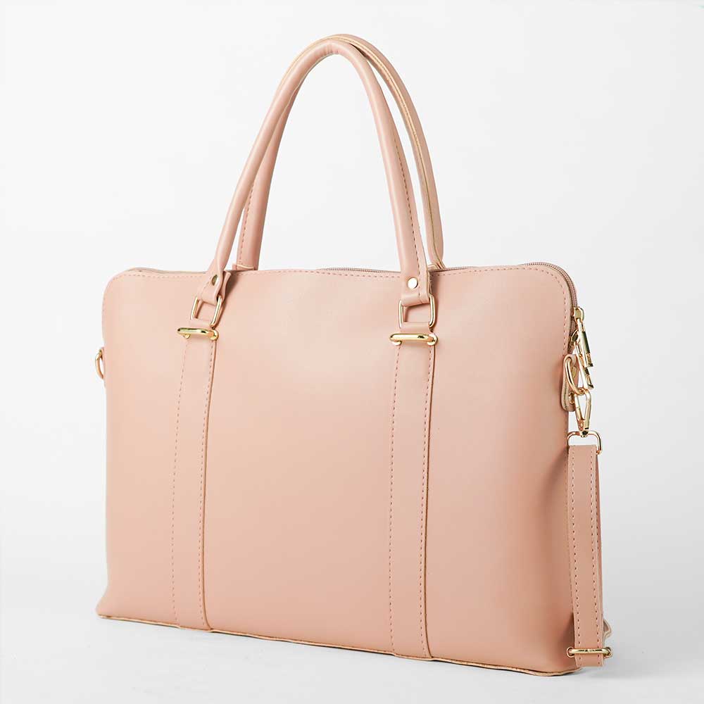 Slik Laptop Bag (peach) - astorebags.pk